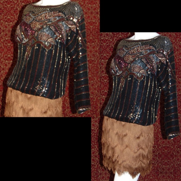 JUDITH ANN CREATIONS INC Sequin blouse S 💥 - Picture 4 of 9